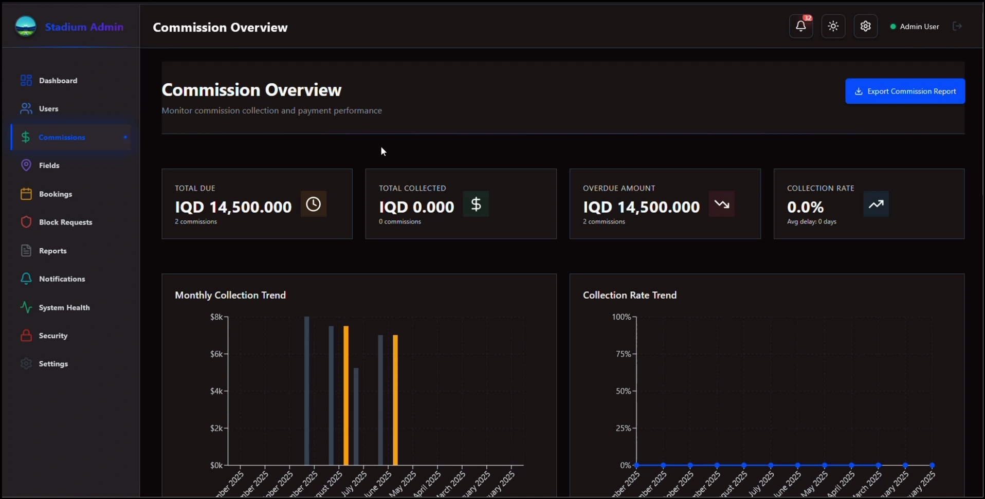 Stadium Booking Application - Screenshot 2